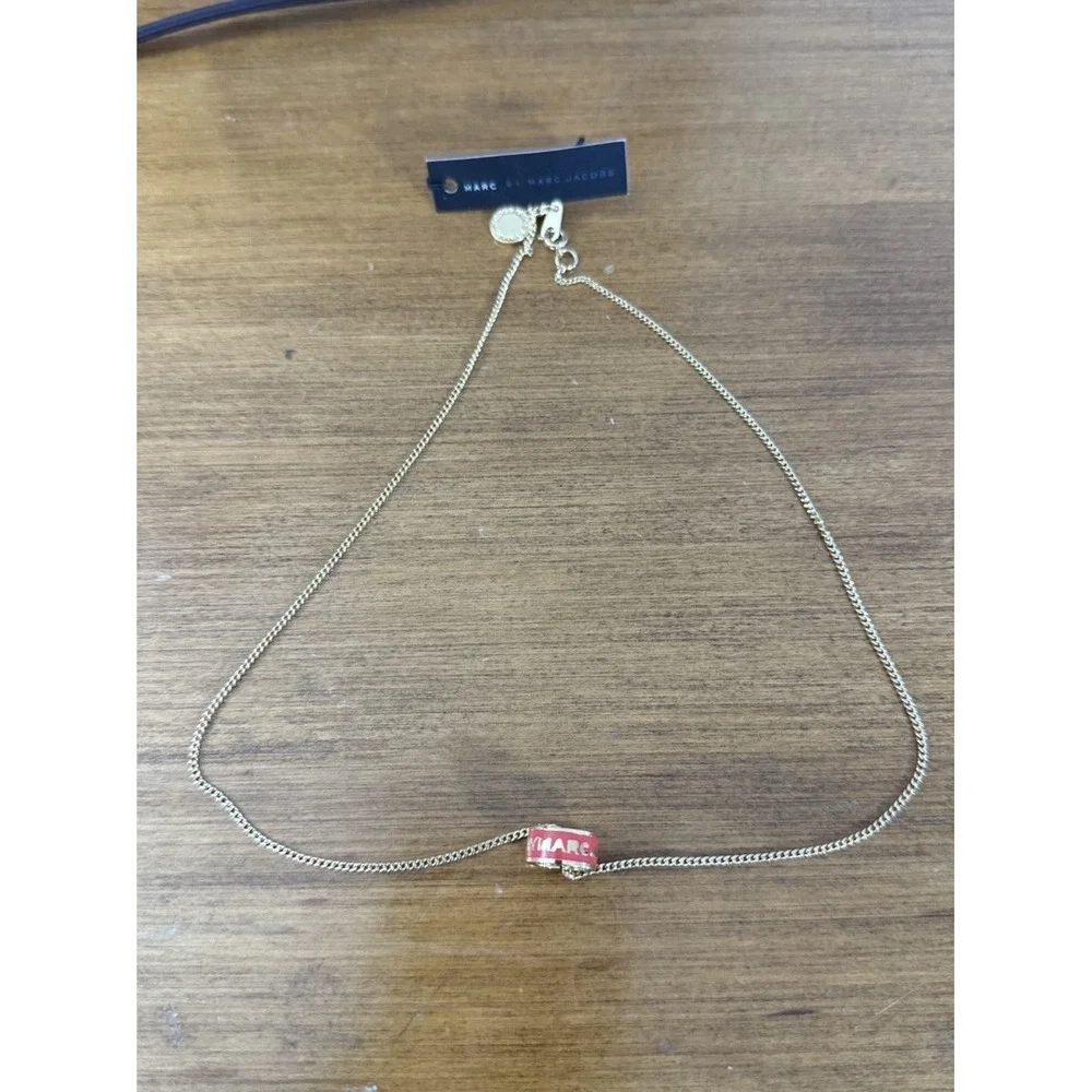 Marc Jacobs red ring‎ necklace